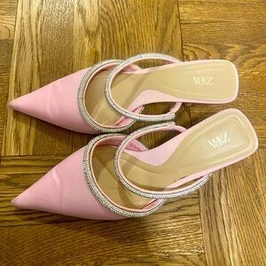 Zara Open Back Kitten Heels